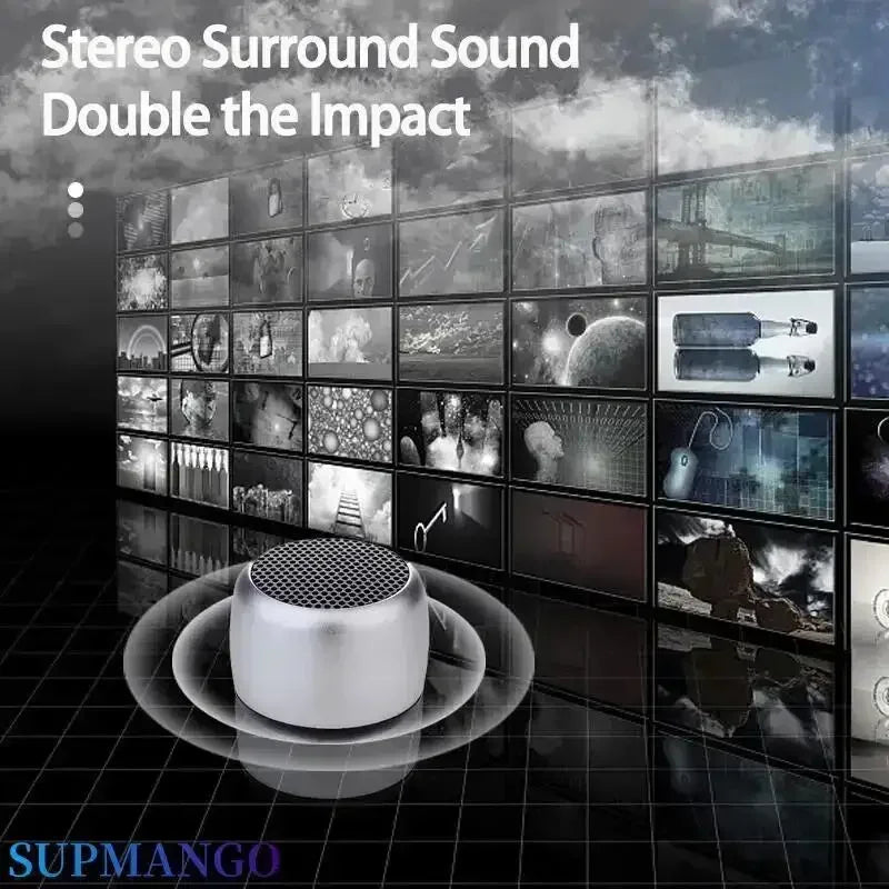 Mini Bluetooth Speaker 3D HIFI Stereo Surround Wireless Speaker Music Player Outdoor Portable USB Speaker Built-In Microphone