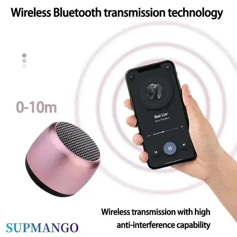 Mini Bluetooth Speaker 3D HIFI Stereo Surround Wireless Speaker Music Player Outdoor Portable USB Speaker Built-In Microphone