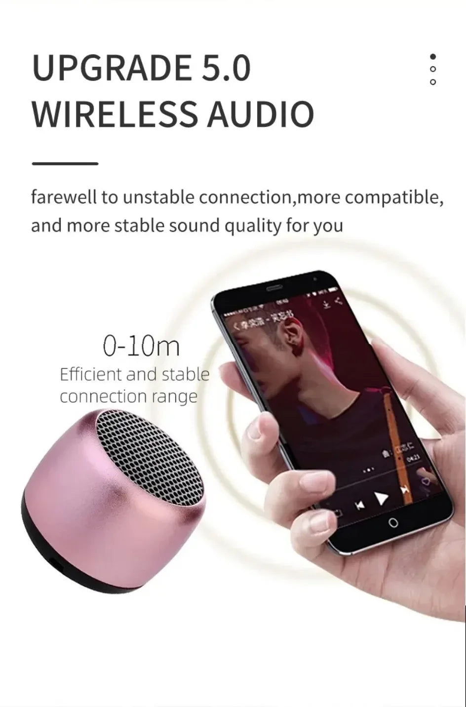 Mini Bluetooth Speaker 3D HIFI Stereo Surround Wireless Speaker Music Player Outdoor Portable USB Speaker Built-In Microphone